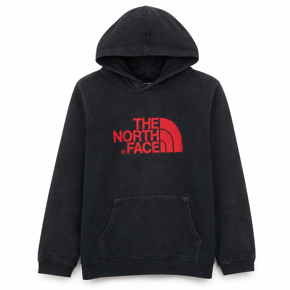 The North Face Boys Black XL Pullover Hoodie 100% Cotton Logo Sweatshirt