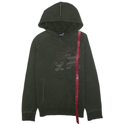 Quiksilver Mens Green Pullover Hoodie L Logo Graphic Sweatshirt