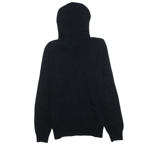 Tommy Jeans Men's Black S Pullover Hoodie with Embroidered Logo