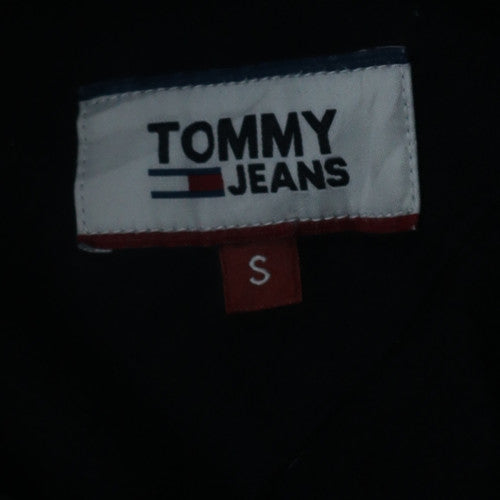 Tommy Jeans Men's Black S Pullover Hoodie with Embroidered Logo