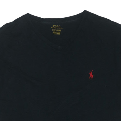 Ralph Lauren Men’s Black V-Neck Short Sleeve T-Shirt Size L
