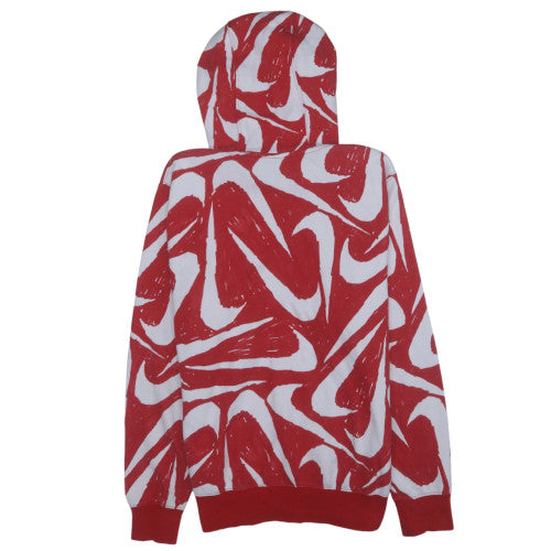 Nike Men's XS Red Pullover Graphic Hoodie Fleece Sweatshirt