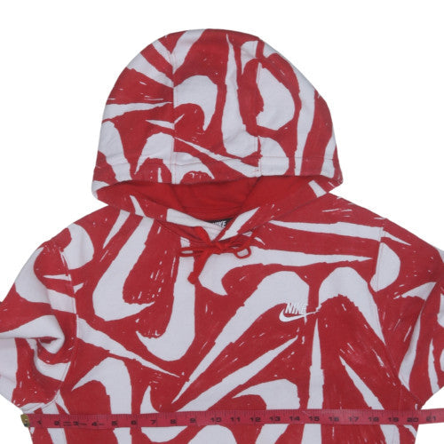 Nike Men's XS Red Pullover Graphic Hoodie Fleece Sweatshirt