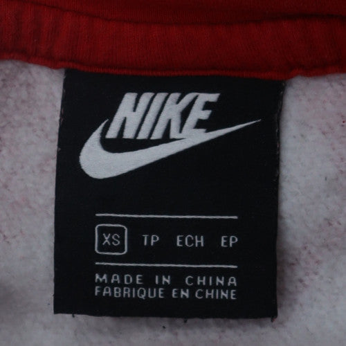 Nike Men's XS Red Pullover Graphic Hoodie Fleece Sweatshirt