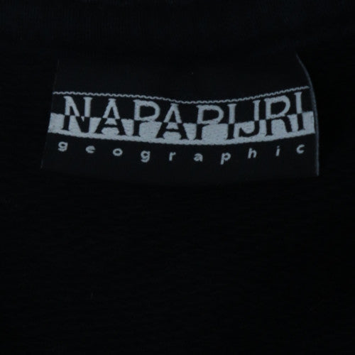 Napapijri Mens Black Logo Crew Neck Sweatshirt Size L
