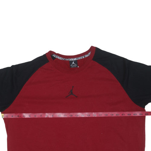 Jordan Men's Red & Black 3/4 Sleeve Crew Neck T-Shirt Size 2XL