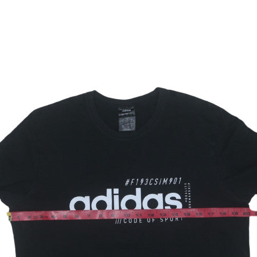 Adidas Men's Black Logo Sports T-Shirt Size M