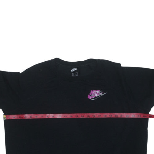 Nike Women Black XL Pullover Sweatshirt with Logo Print