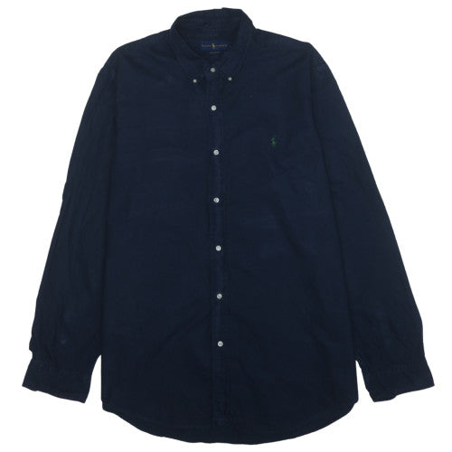 Ralph Lauren Men's Blue Classic Fit Cotton Button-Down Shirt 2XL