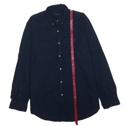 Ralph Lauren Men's Blue Classic Fit Cotton Button-Down Shirt 2XL