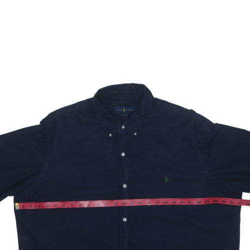 Ralph Lauren Men's Blue Classic Fit Cotton Button-Down Shirt 2XL