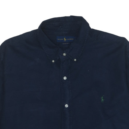 Ralph Lauren Men's Blue Classic Fit Cotton Button-Down Shirt 2XL