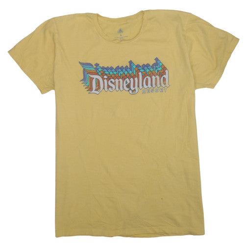 Disney Men’s Yellow Disneyland Resort Graphic T-Shirt XL Cotton