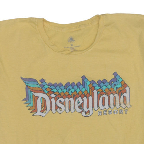 Disney Men’s Yellow Disneyland Resort Graphic T-Shirt XL Cotton