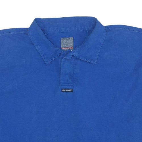 Quiksilver Men’s Blue XL Cotton Short Sleeve Polo Shirt