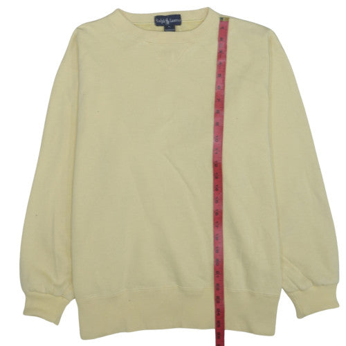 Ralph Lauren Men’s Beige Cotton Pullover Sweatshirt L Crew Neck