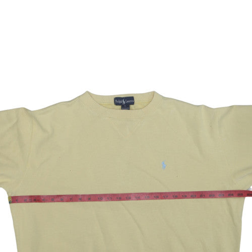 Ralph Lauren Men’s Beige Cotton Pullover Sweatshirt L Crew Neck
