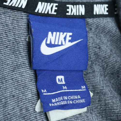 Nike Men’s Grey 1/2 Zip Hooded Sweatshirt M Fleece Logo