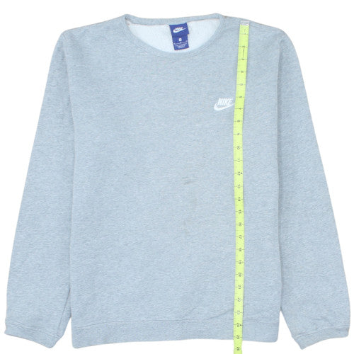 Nike Men's Grey Logo Crew Neck Sweatshirt Size M