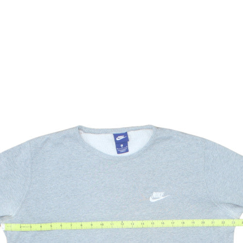 Nike Men's Grey Logo Crew Neck Sweatshirt Size M