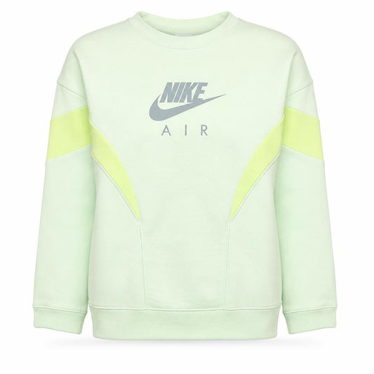 Nike Girls Green Air Logo Pullover Sweatshirt L 146-156cm
