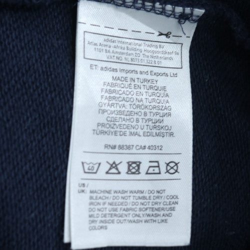 Adidas Womens Navy Sweatshirt Size 12 Crew Neck Logo Pullover