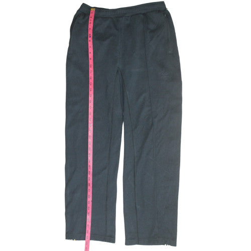 Umbro Men's Black L Fleece Track Pants with Side Stripe