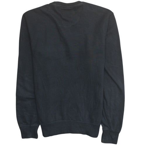 Champion Mens Black Logo Pullover Sweatshirt Size L Regular Fit