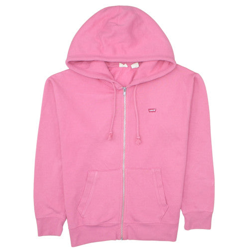 Levi's Womens Pink Full Zip Hoodie Size M Cotton Blend Casual