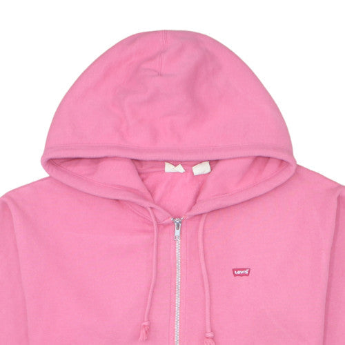 Levi's Womens Pink Full Zip Hoodie Size M Cotton Blend Casual