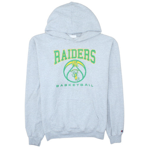 Champion Men's Grey Raiders Basketball Pullover Hoodie L