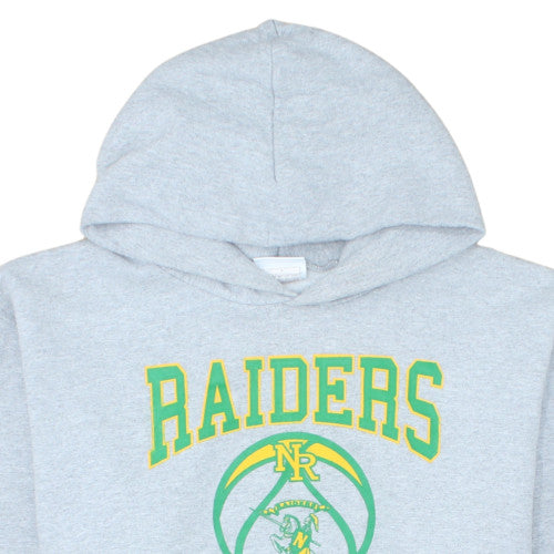 Champion Men's Grey Raiders Basketball Pullover Hoodie L
