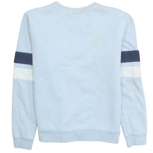 Fila Womens Light Blue Pullover Sweatshirt Size S Crew Neck Cotton Blend
