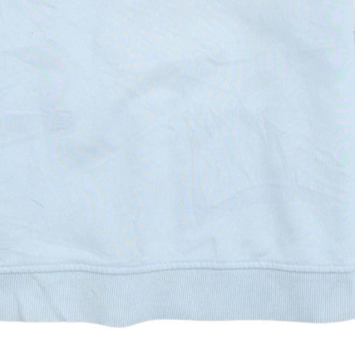 Fila Womens Light Blue Pullover Sweatshirt Size S Crew Neck Cotton Blend