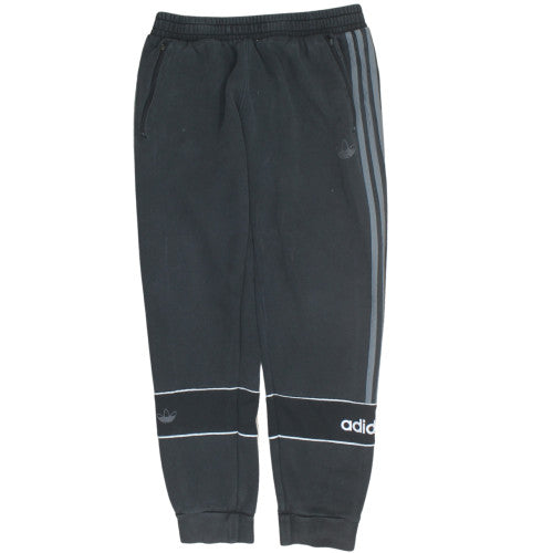 Adidas Mens Black Jogger Sweatpants L Fleece Tapered Track Trousers