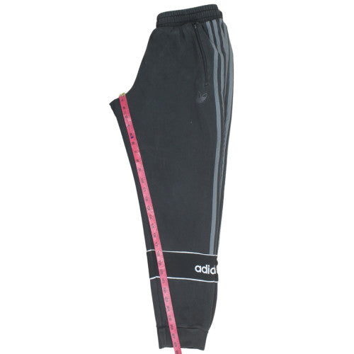 Adidas Mens Black Jogger Sweatpants L Fleece Tapered Track Trousers