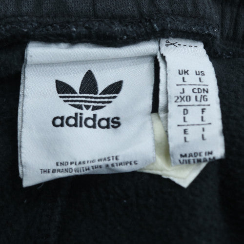 Adidas Mens Black Jogger Sweatpants L Fleece Tapered Track Trousers