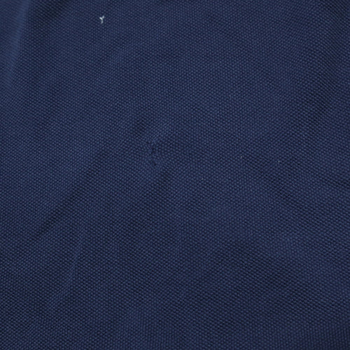 Ralph Lauren Men's Blue Custom Fit Polo Shirt Size L Embroidered