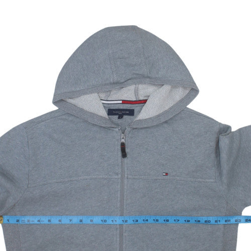 Tommy Hilfiger Men’s Grey Full Zip Hoodie L Regular Fit