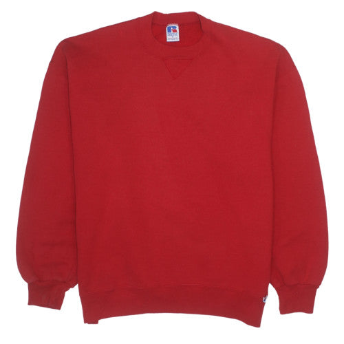 Russell Athletic Men Red XL Pullover Sweatshirt Vintage Crew Neck