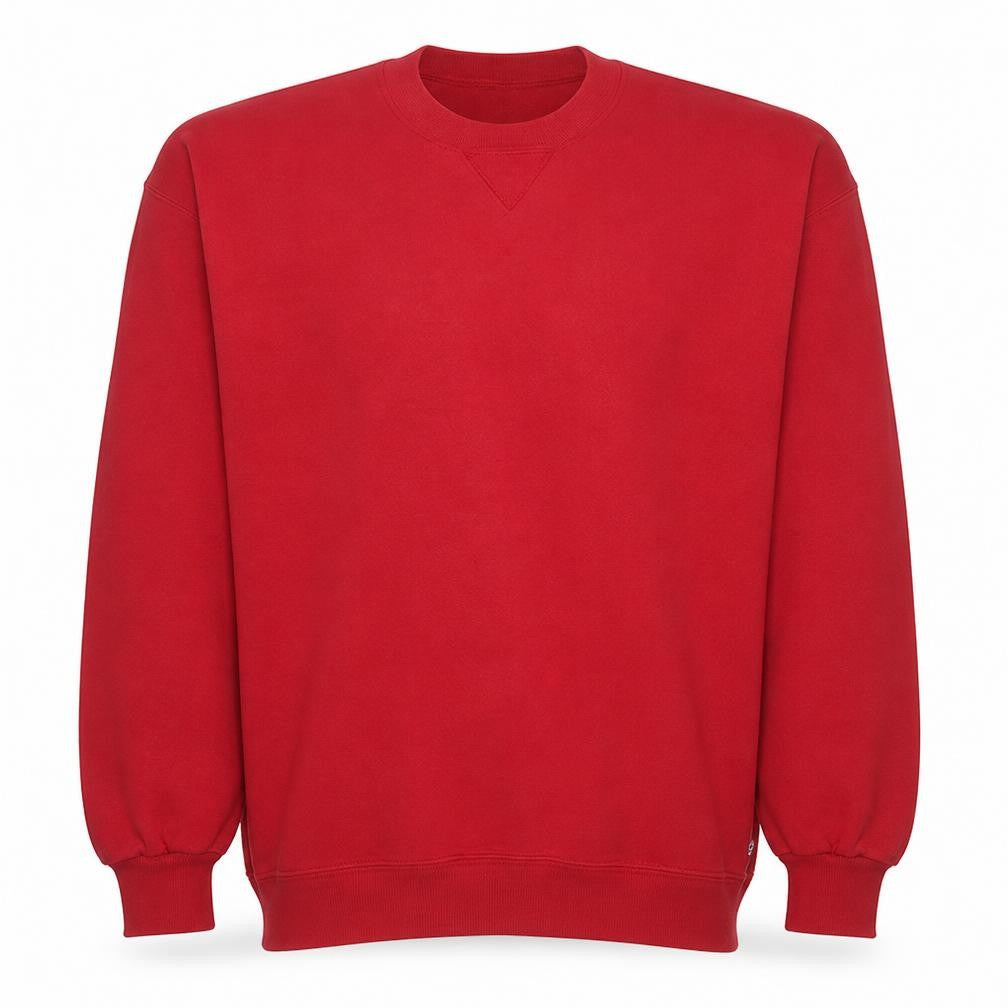 Front view of Russell Athletic Men Red XL Pullover Sweatshirt Vintage Crew Neck
