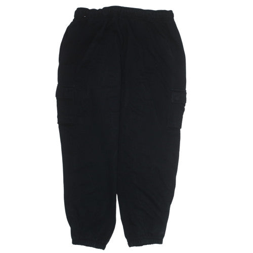 Nike Women's Black Fleece Cargo Trousers XL Elastic Waist Sportswear