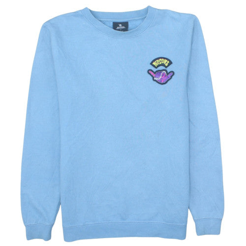 Rip Curl Womens Blue Pullover Sweatshirt Size 14 Crew Neck
