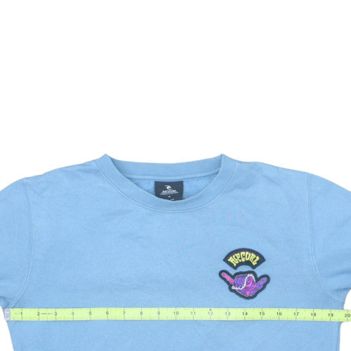 Rip Curl Womens Blue Pullover Sweatshirt Size 14 Crew Neck