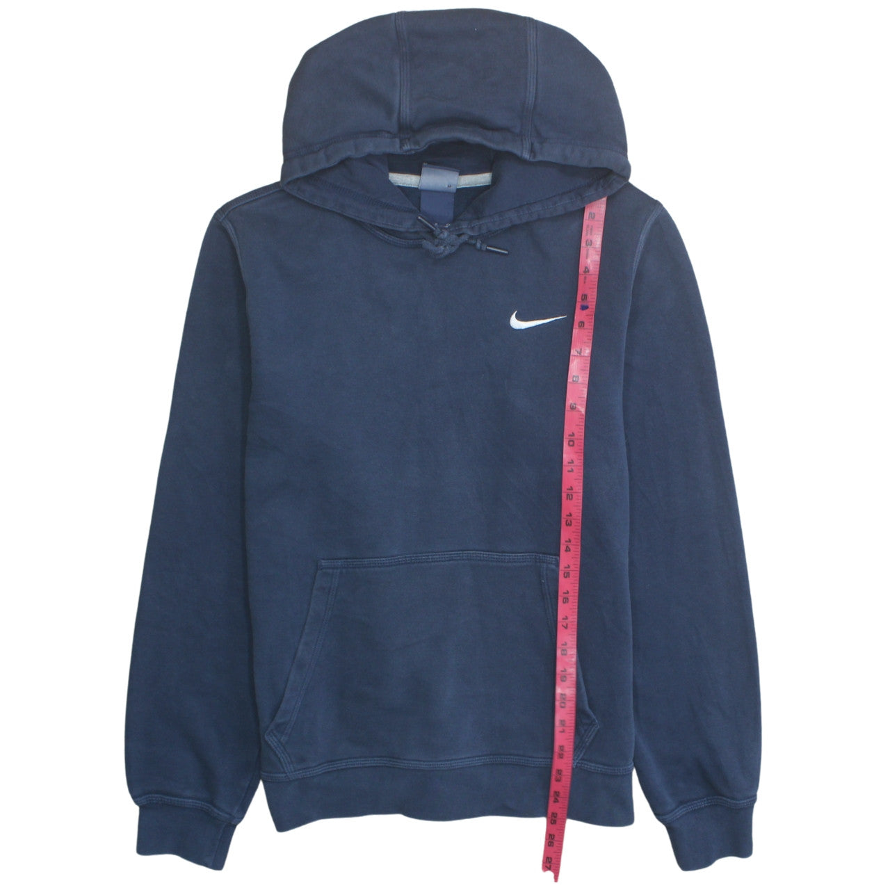 Nike Women's Blue Pullover Hoodie Small Cotton Blend Logo Hooded Sweatshirt