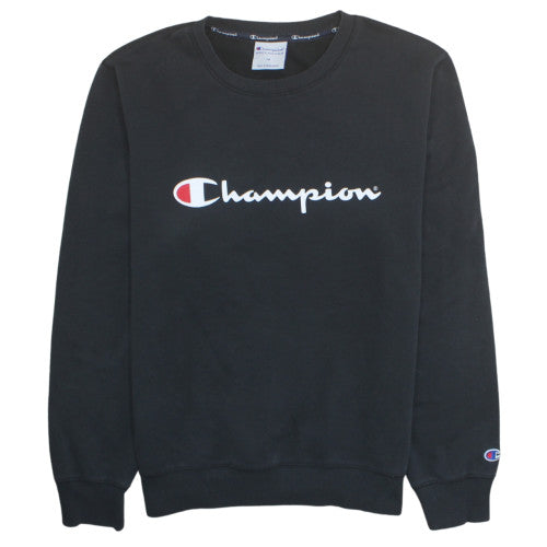 Champion Men's Black Medium Crew Neck Pullover Sweatshirt