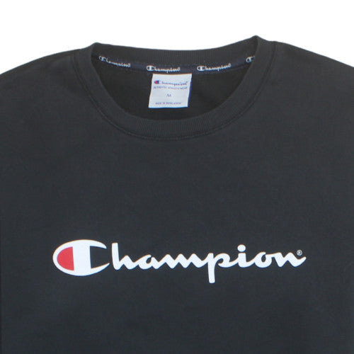 Champion Men's Black Medium Crew Neck Pullover Sweatshirt
