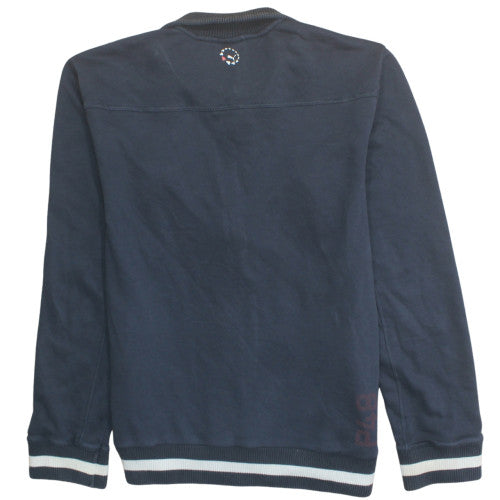 Puma Mens Navy Full Zip Sweatshirt L Cotton Blend Casual Jacket