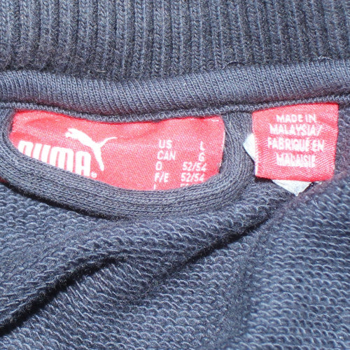 Puma Mens Navy Full Zip Sweatshirt L Cotton Blend Casual Jacket