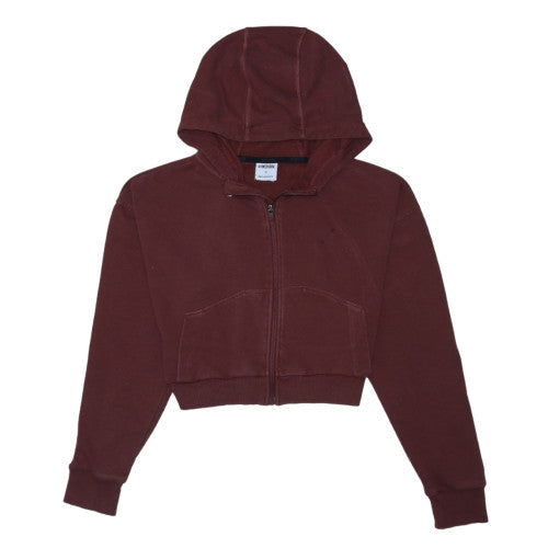 Gymshark Women's Brown Full Zip Hoodie S Cotton Blend